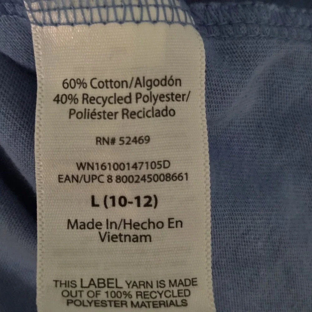 Wonder Nation Boys Size Large Short Sleeve Crew Neck T Shirt Blue